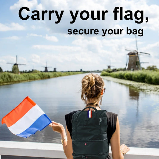 Smart Bag Security Tag - Netherland Flag [Pack 2]