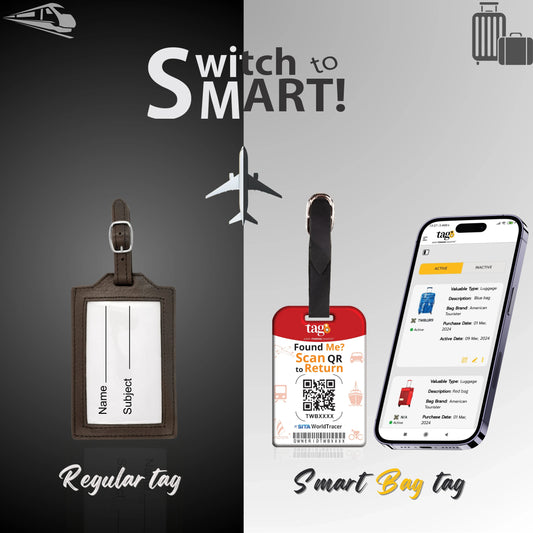 Smart Bag Security Tag - Swiss Flag [Pack 2]